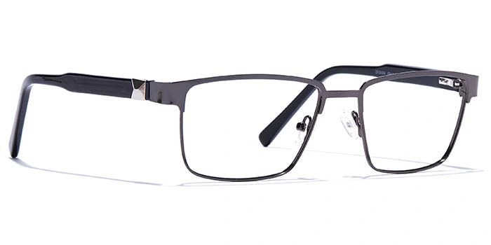 GRAVIATE by Coolwinks E13C6797 Glossy Gunmetal Full Frame Rectangle Eyeglasses for Men and Women-GUNMETAL-2