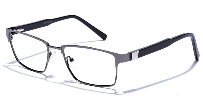 GRAVIATE by Coolwinks E13C6806 Glossy Gunmetal Full Frame Rectangle Eyeglasses for Men and Women-GUNMETAL-1