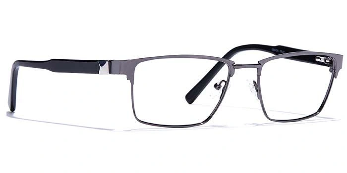 GRAVIATE by Coolwinks E13C6806 Glossy Gunmetal Full Frame Rectangle Eyeglasses for Men and Women-GUNMETAL-2