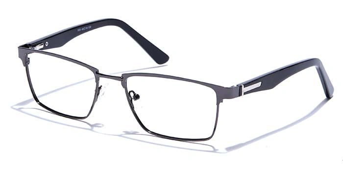 GRAVIATE by Coolwinks E13C6809 Glossy Gunmetal Full Frame Rectangle Eyeglasses for Men and Women-GUNMETAL-1