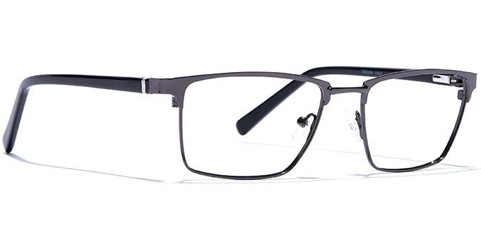 GRAVIATE by Coolwinks E13C6810 Glossy Gunmetal Full Frame Rectangle Eyeglasses for Men and Women-GUNMETAL-2