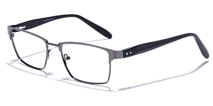 GRAVIATE by Coolwinks E13C6811 Glossy Gunmetal Full Frame Rectangle Eyeglasses for Men and Women-GUNMETAL-1