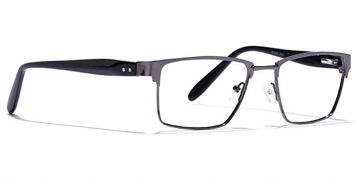 GRAVIATE by Coolwinks E13C6811 Glossy Gunmetal Full Frame Rectangle Eyeglasses for Men and Women-GUNMETAL-2