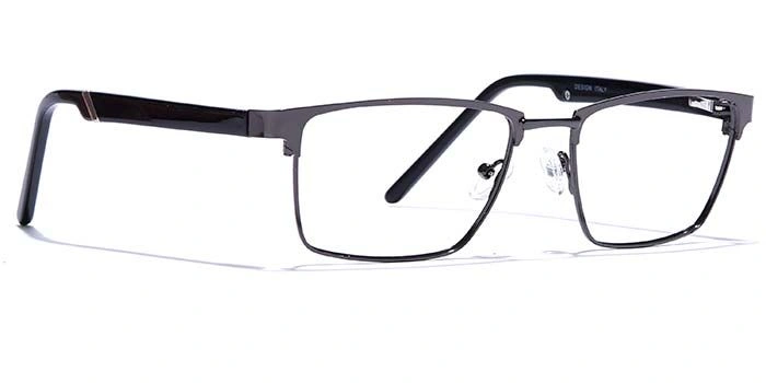 GRAVIATE by Coolwinks E13C6813 Glossy Gunmetal Full Frame Rectangle Eyeglasses for Men and Women-GUNMETAL-2