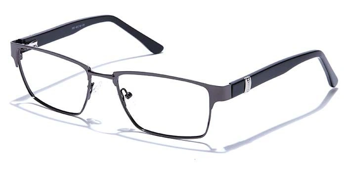 GRAVIATE by Coolwinks E13C6814 Glossy Gunmetal Full Frame Rectangle Eyeglasses for Men and Women-GUNMETAL-1