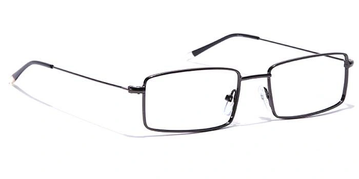 GRAVIATE by Coolwinks E13C7027 Glossy Gunmetal Full Frame Rectangle Eyeglasses for Men and Women-GUNMETAL-2