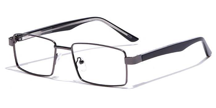 GRAVIATE by Coolwinks E13C7154 Glossy Gunmetal Full Frame Rectangle Eyeglasses for Men and Women-GUNMETAL-1