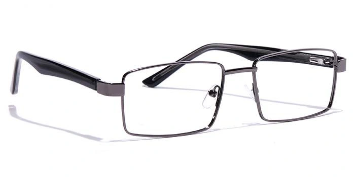 GRAVIATE by Coolwinks E13C7154 Glossy Gunmetal Full Frame Rectangle Eyeglasses for Men and Women-GUNMETAL-2