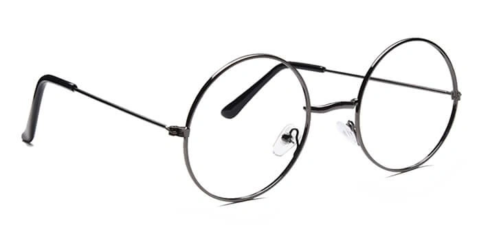 GRAVIATE by Coolwinks E13A6556 Glossy Gunmetal Full Frame Round Eyeglasses for Men and Women-GUNMETAL-2