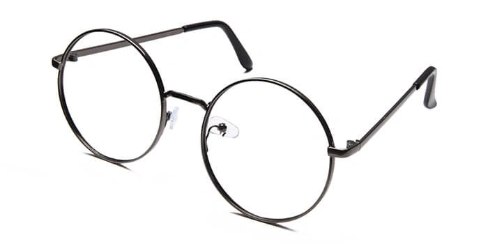 GRAVIATE by Coolwinks E13A6568 Glossy Gunmetal Full Frame Round Eyeglasses for Men and Women-GUNMETAL-1