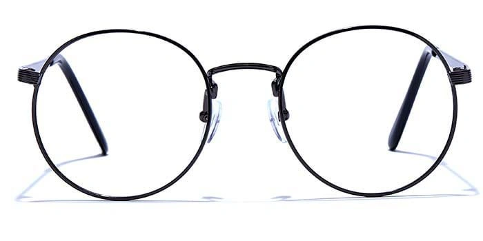 GRAVIATE by Coolwinks E13A6577 Glossy Gunmetal Full Frame Round Eyeglasses for Men and Women-