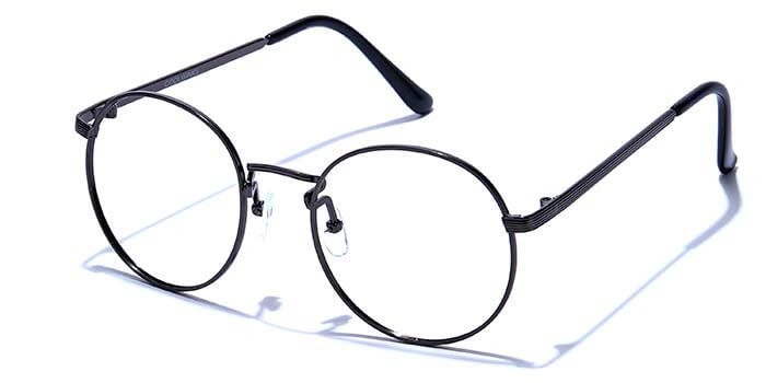 GRAVIATE by Coolwinks E13A6577 Glossy Gunmetal Full Frame Round Eyeglasses for Men and Women-GUNMETAL-1