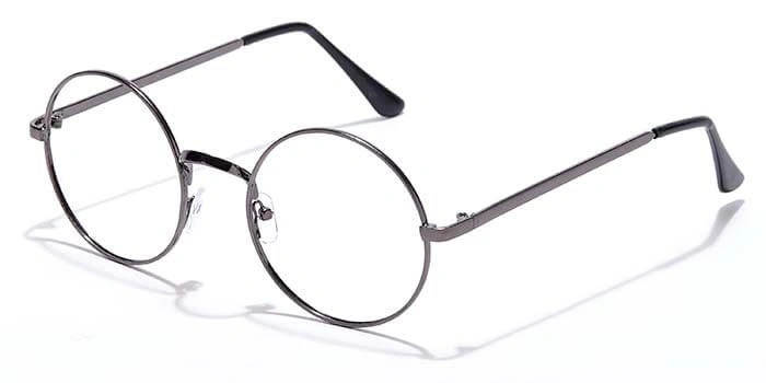 GRAVIATE by Coolwinks E13A6612 Glossy Gunmetal Full Frame Round Eyeglasses for Men and Women-GUNMETAL-1