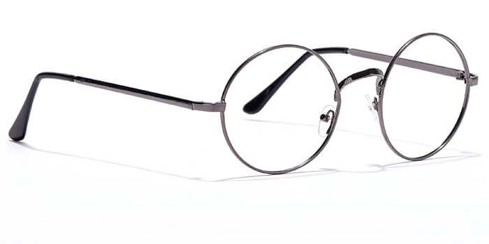 GRAVIATE by Coolwinks E13A6612 Glossy Gunmetal Full Frame Round Eyeglasses for Men and Women-GUNMETAL-2