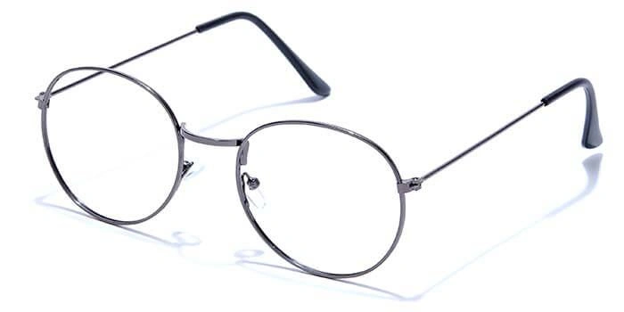 GRAVIATE by Coolwinks E13A6616 Glossy Gunmetal Full Frame Round Eyeglasses for Men and Women-GUNMETAL-1