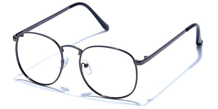 GRAVIATE by Coolwinks E13A6634 Glossy Gunmetal Full Frame Round Eyeglasses for Men and Women-GUNMETAL-1