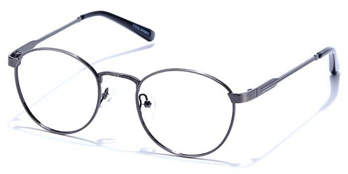 GRAVIATE by Coolwinks E13B6619 Glossy Gunmetal Full Frame Round Eyeglasses for Men and Women-GUNMETAL-1