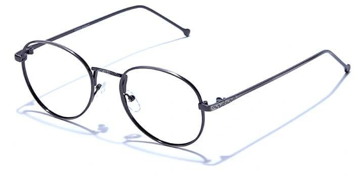 GRAVIATE by Coolwinks E13B6625 Glossy Gunmetal Full Frame Round Eyeglasses for Men and Women-GUNMETAL-1