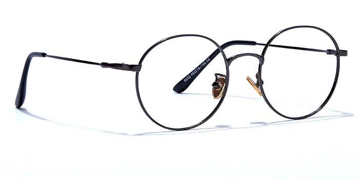 GRAVIATE by Coolwinks E13B6626 Glossy Gunmetal Full Frame Round Eyeglasses for Men and Women-GUNMETAL-2