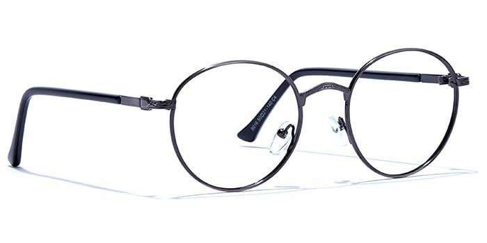 GRAVIATE by Coolwinks E13B6653 Glossy Gunmetal Full Frame Round Eyeglasses for Men and Women-GUNMETAL-2