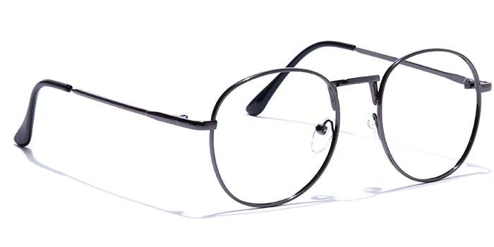 GRAVIATE by Coolwinks E13B7538 Glossy Gunmetal Full Frame Round Eyeglasses for Men and Women-GUNMETAL-2