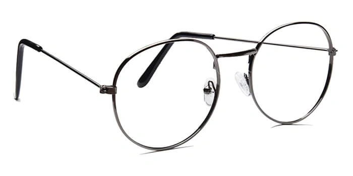 GRAVIATE by Coolwinks E13C6554 Glossy Gunmetal Full Frame Round Eyeglasses for Men and Women-GUNMETAL-2