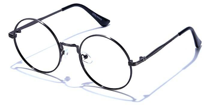 GRAVIATE by Coolwinks E13C6603 Glossy Gunmetal Full Frame Round Eyeglasses for Men and Women-GUNMETAL-1