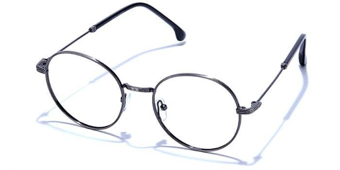 GRAVIATE by Coolwinks E13C6639 Matte Gunmetal Full Frame Round Eyeglasses for Men and Women-GUNMETAL-1