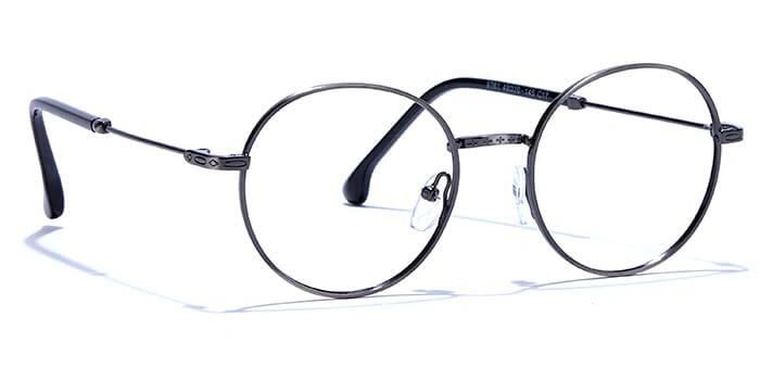 GRAVIATE by Coolwinks E13C6639 Matte Gunmetal Full Frame Round Eyeglasses for Men and Women-GUNMETAL-2