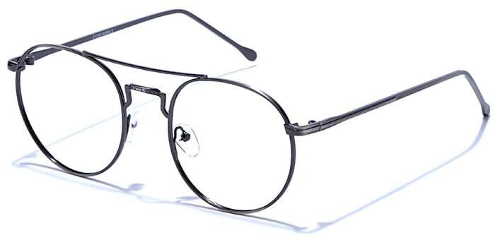 GRAVIATE by Coolwinks E13C6655 Glossy Gunmetal Full Frame Round Eyeglasses for Men and Women-GUNMETAL-1