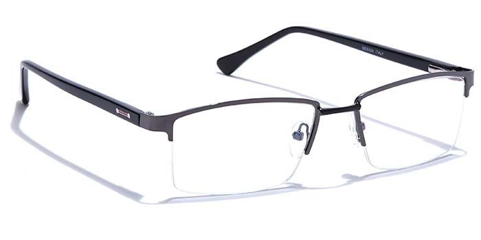 GRAVIATE by Coolwinks E13A6830 Glossy Half Frame Rectangle Eyeglasses for Men and Women-HALF-2