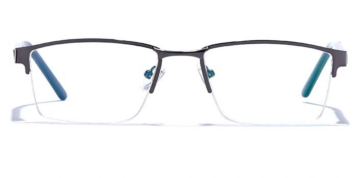 GRAVIATE by Coolwinks E13B6773 Glossy Gunmetal Half Frame Rectangle Eyeglasses for Men and Women-