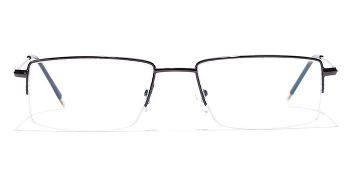 GRAVIATE by Coolwinks E13B7025 Glossy Gunmetal Half Frame Rectangle Eyeglasses for Men and Women-