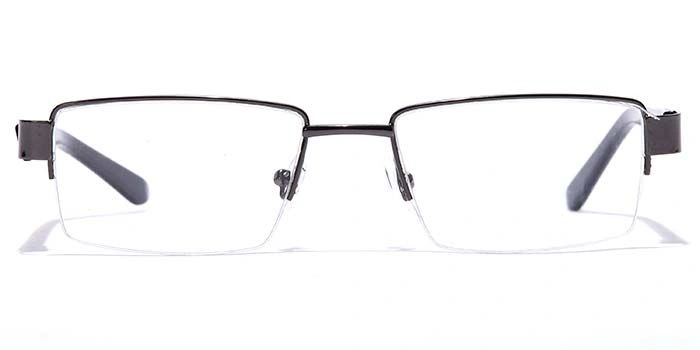 GRAVIATE by Coolwinks E13B7104 Glossy Gunmetal Half Frame Rectangle Eyeglasses for Men and Women-