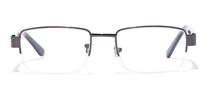 GRAVIATE by Coolwinks E13B7113 Glossy Gunmetal Half Frame Rectangle Eyeglasses for Men and Women-