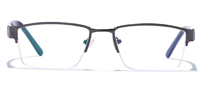 GRAVIATE by Coolwinks E13C6778 Glossy Gunmetal Half Frame Rectangle Eyeglasses for Men and Women-