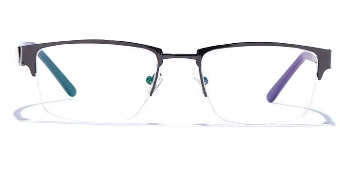 GRAVIATE by Coolwinks E13C6785 Glossy Gunmetal Half Frame Rectangle Eyeglasses for Men and Women-