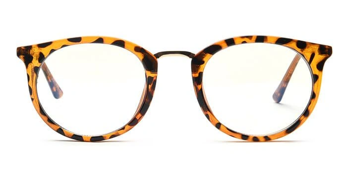 GRAVIATE by Coolwinks E18C4427 Glossy Leopard Full Frame Round Computer Glasses for Men and Women-