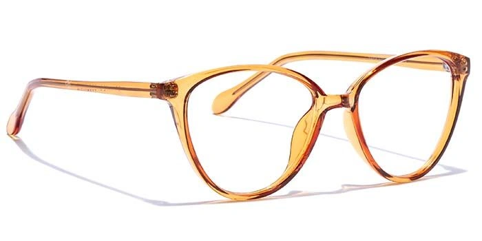 GRAVIATE by Coolwinks E26C7495 Glossy Orange Full Frame Cateye Eyeglasses for Women-ORANGE-2