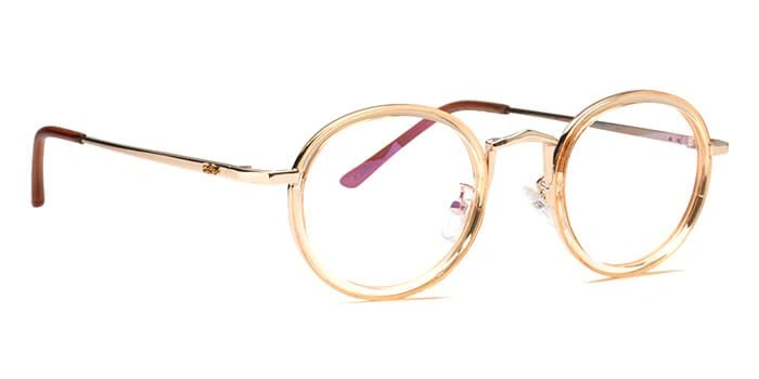 GRAVIATE by Coolwinks E44A6494 Glossy Peach Full Frame Round Eyeglasses for Women-PEACH-2