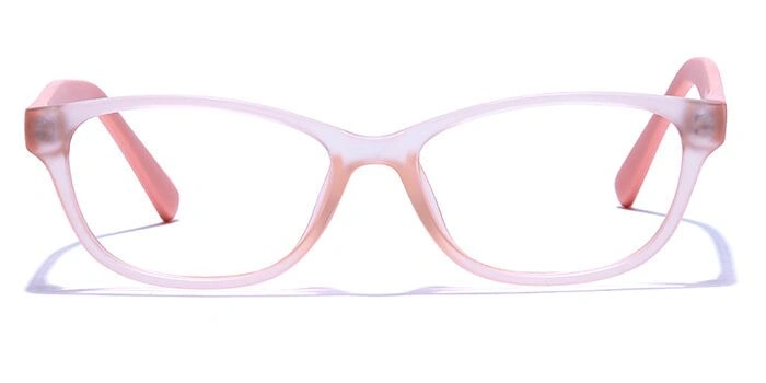 GRAVIATE by Coolwinks E23A6439 Matte Pink Full Frame Rectangle Eyeglasses for Kids-