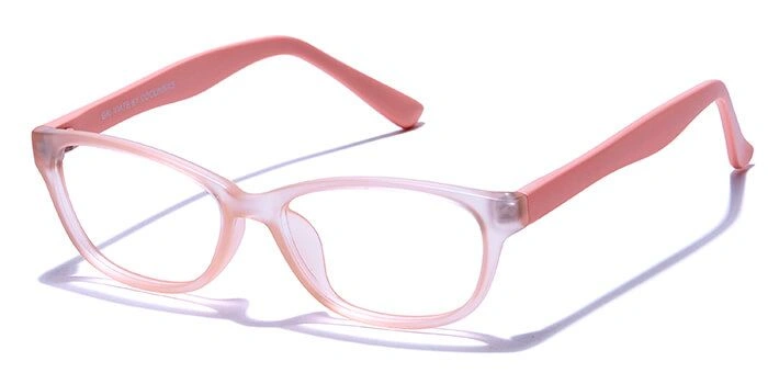 GRAVIATE by Coolwinks E23A6439 Matte Pink Full Frame Rectangle Eyeglasses for Kids-PINK-1