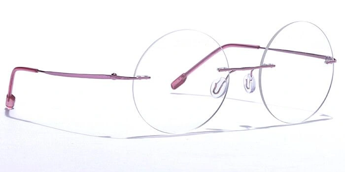 GRAVIATE by Coolwinks E23B6154 Matte Pink Rimless Round Eyeglasses for Women-PINK-2