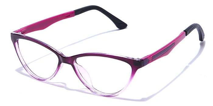 GRAVIATE by Coolwinks E17A7659 Glossy Purple Full Frame Cateye Eyeglasses for Women-PURPLE-1