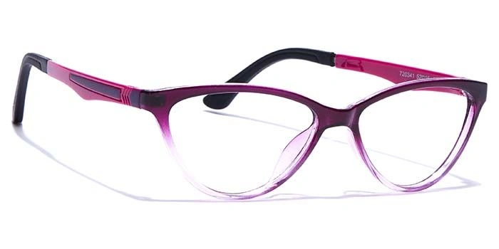 GRAVIATE by Coolwinks E17A7659 Glossy Purple Full Frame Cateye Eyeglasses for Women-PURPLE-2