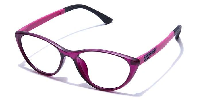 GRAVIATE by Coolwinks E17B7652 Matte Purple Full Frame Cateye Eyeglasses for Women-PURPLE-1