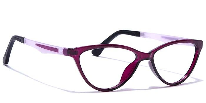 GRAVIATE by Coolwinks E17B7657 Glossy Purple Full Frame Cateye Eyeglasses for Women-PURPLE-2