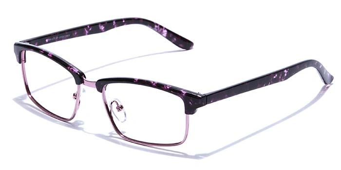 GRAVIATE by Coolwinks E17A7507 Glossy Purple Full Frame Clubmaster Eyeglasses for Women-PURPLE-1