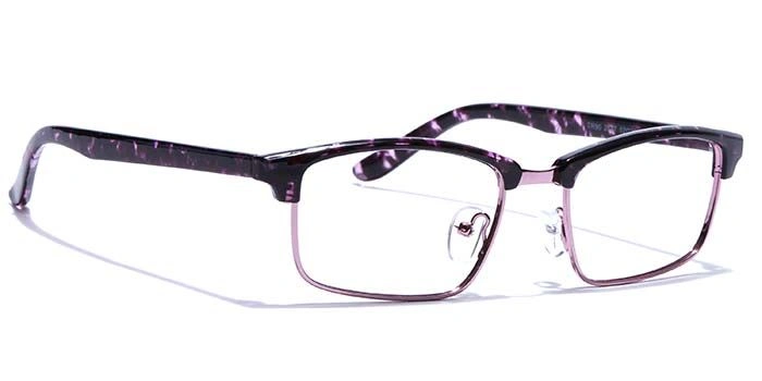 GRAVIATE by Coolwinks E17A7507 Glossy Purple Full Frame Clubmaster Eyeglasses for Women-PURPLE-2