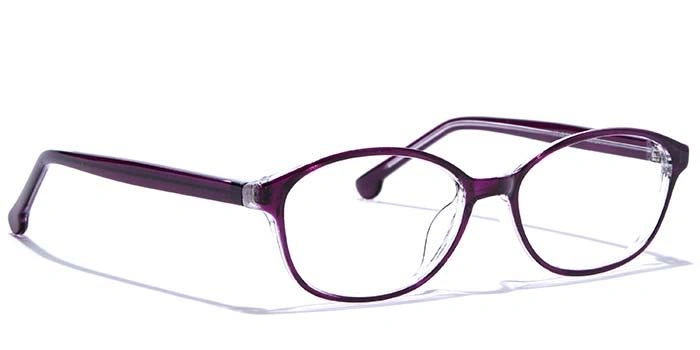 GRAVIATE by Coolwinks E17A7589 Glossy Purple Full Frame Oval Eyeglasses for Women-PURPLE-2